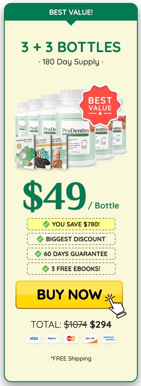 ProDentim 180-day supply